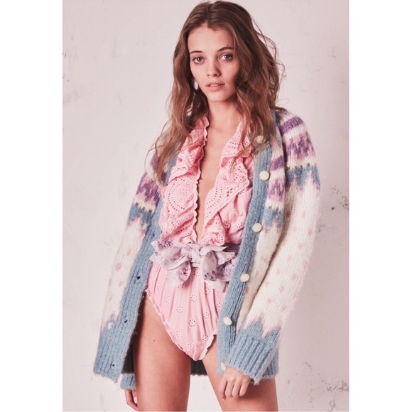 LoveShackFancy Peony Bodysuit in Salmon Pink, new with tags, size small - Picture 3 of 16